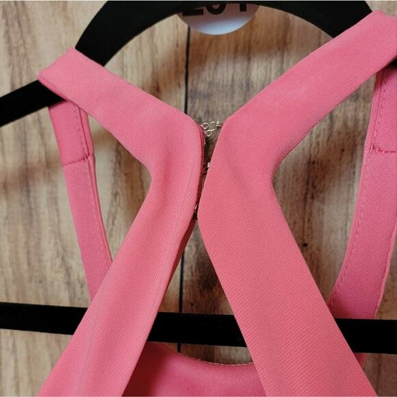 NWT Rachel Allan Hot Pink Halter Gown, Style # 7108, Sz 4 - Picture 8 of 11